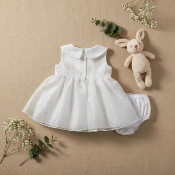 New Baby Girl Dress Set with underwear Size 9 to 12 months - Picture 3 of 3